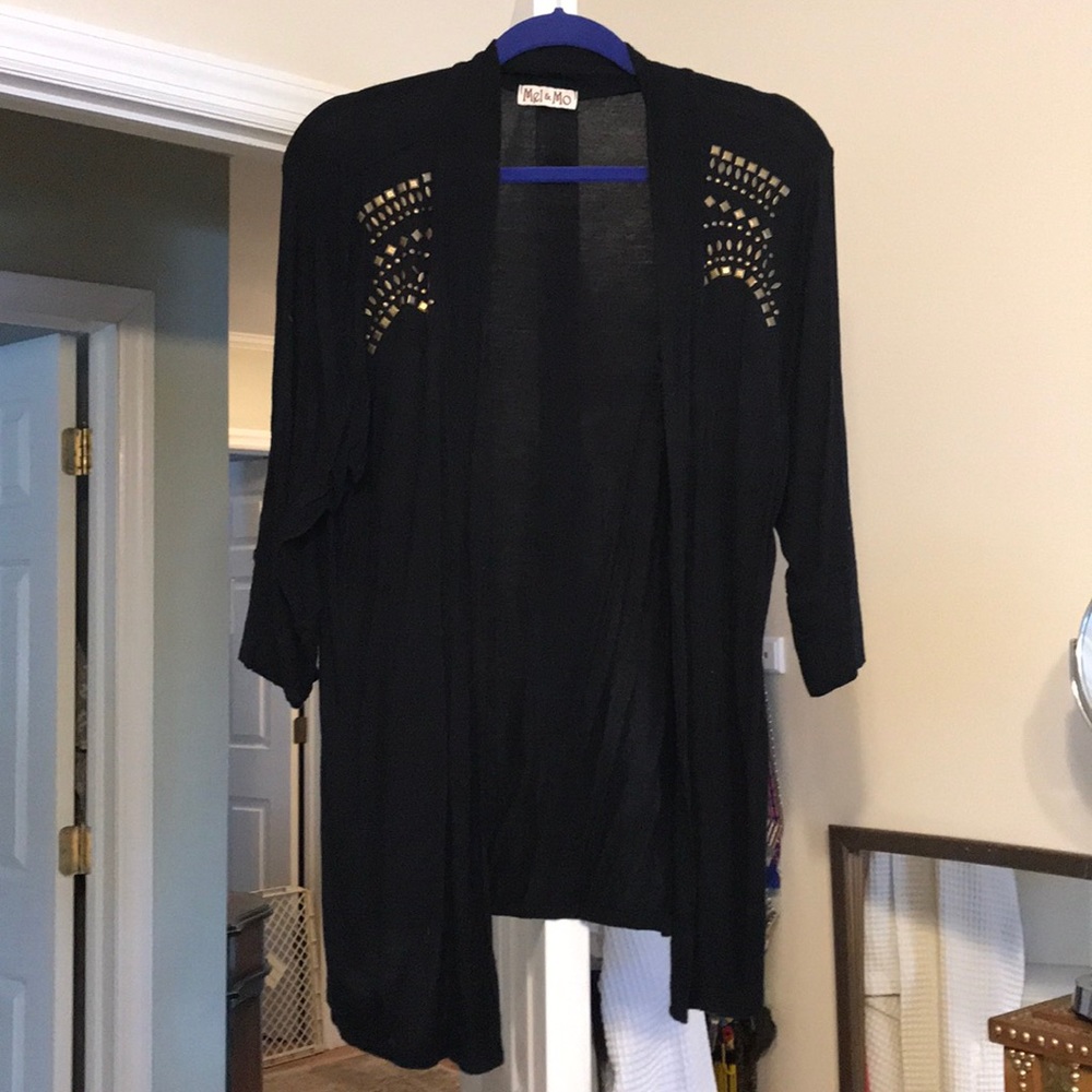 Cardigan shrug with embellishment